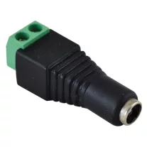   Jack/csavaros csatlakozó hüvely LED szerelésekhez 5,5 mm, In: 4A