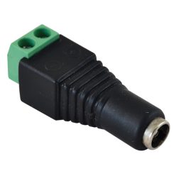   Jack/csavaros csatlakozó hüvely LED szerelésekhez 5,5 mm, In: 4A