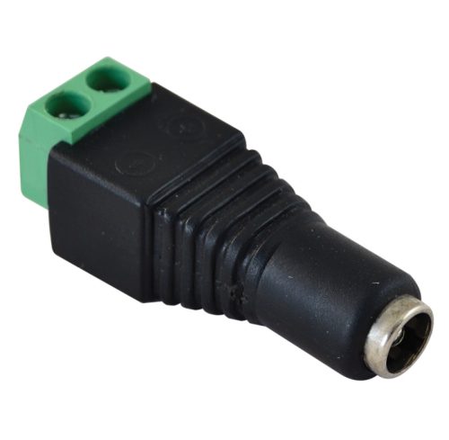 Jack/csavaros csatlakozó hüvely LED szerelésekhez 5,5 mm, In: 4A