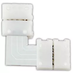   Forrasztás nélküli "L" gyorscsatl. egyszínű LED szalagokhoz W=8 mm, 2P