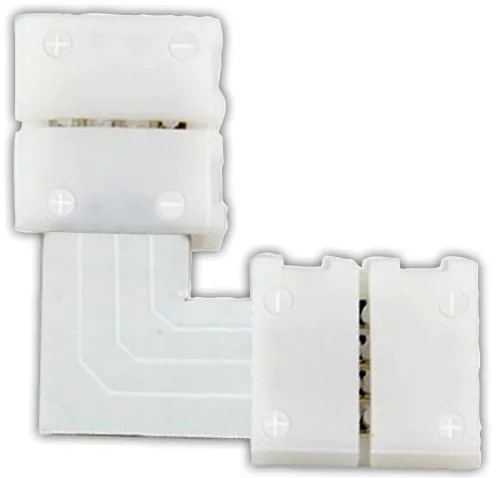 Forrasztás nélküli "L" gyorscsatl. egyszínű LED szalagokhoz W=8 mm, 2P