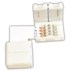   Forrasztás nélküli "L" gyorscsatlakozó RGB LED szalagokhoz W=10 mm, 4P