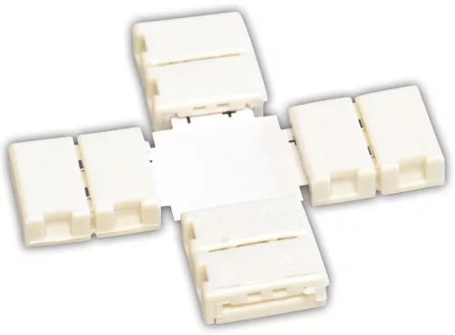 Forrasztás nélküli "X" gyorscsatl. egyszínű LED szalagokhoz W=8 mm, 2P