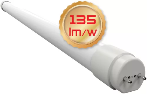Üveg LED világító cső, opál burás G13, 18W, 3000K