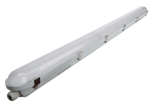 Védett LED ipari lámpatest vészvilágító funkcióval 230 VAC, 18/4 W, 2700/140 lm, 3 h, 4000 K, IP65, IK08, EEI=D