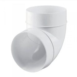   Műanyag csőcsatorna vertikális kanyarelem (90°) (ventilátorhoz, elszívóhoz)