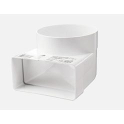   Műanyag csatorna cső és lapos csatorna toldó elem (90°) (ventilátorhoz, elszívóhoz)
