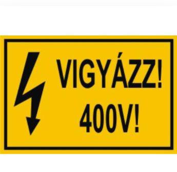 Matrica 60x100 Vigyázz 400V