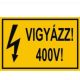 Matrica 60x100 Vigyázz 400V
