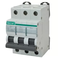 Kismegszakító, 3 pólus, B karakterisztika 63A, 4,5 kA