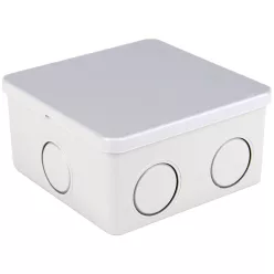   Elektronikai doboz, világos szürke, teli fedéllel 80×80×40mm, IP44