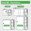 Schneider RESI9 MP Kiselosztó, füstszínű átlátszó ajtó, falon kívüli, 1x8 modul, PEN sín, komplett, fehér