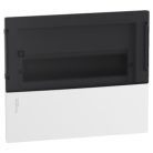 Schneider RESI9 MP Kiselosztó, füstszínű átlátszó ajtó, süllyesztett, 1x12 modul, PEN sín, komplett, fehér