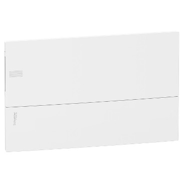 Schneider RESI9 MP Kiselosztó, teli ajtó, süllyesztett, 1x18 modul, PEN sín, komplett, fehér
