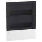 Schneider RESI9 MP Kiselosztó, füstszínű átlátszó ajtó, süllyesztett, 2x12 modul, PEN sín, komplett, fehér