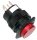 Mini jelzőlámpás nyomógomb, piros 1×NO, 2V AC/DC