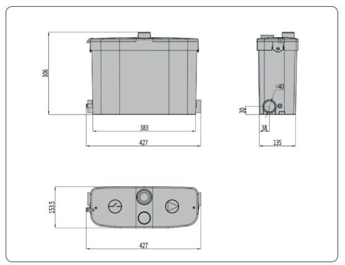Computherm MP400 szennyvízátemelő szivattyú