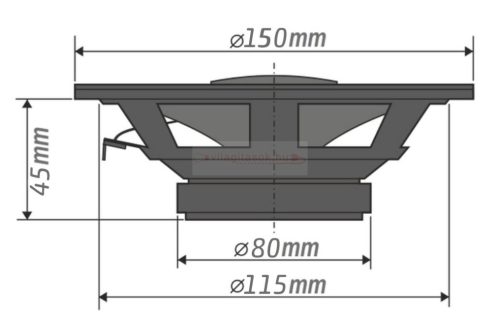 Wasserdichtes Lautsprecher-Paar, 2 x 50 W, 150 mm, 4 Ohm, 2-Wege