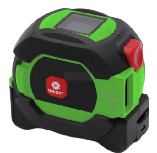 Mérőszalag és lézeres távolságmérő