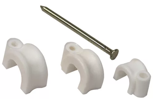 Kábelszorító bilincs, szeggel (20db) 6mm