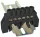 Szigetelt földelősín (N/PE), fekete 230/400VAC, 63A, 6×9mm, 6P, IP20