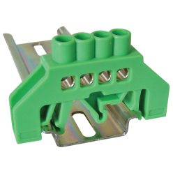   Szigetelt földelősín (N/PE), zöld 230/400VAC, 63A, 6×9mm, 4P, IP20
