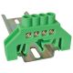 Szigetelt földelősín (N/PE), zöld 230/400VAC, 63A, 6×9mm, 4P, IP20