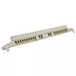   Szigetelt földelősín (N/PE) EDSS-12/. mod.elosztóhoz 230/400VAC, 63A, 7,6×18,3mm, L=250 mm, 24P, IP20