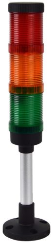 Jelző oszlop piros,sárga,zöld 24V AC/DC LED hangjelzővel
