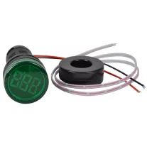   Árammérő, LED jelzőfény, zöld 1-100A, Um=230VAC, d=22mm