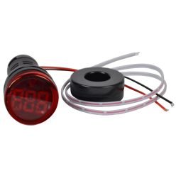   Árammérő, LED jelzőfény, piros 1-100A, Um=230VAC, d=22mm