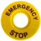 EMERGENCY STOP lap d=60mm; h=2mm; ABS