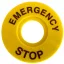 EMERGENCY STOP lap d=60mm; h=2mm; ABS