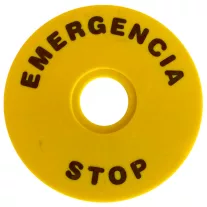 EMERGENCY STOP lap d=90mm; h=2mm; ABS