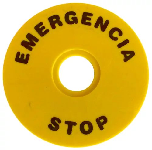 EMERGENCY STOP lap d=90mm; h=2mm; ABS