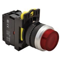 Világító nyomógomb, kiálló piros IP42
