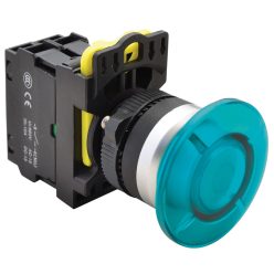 Gombafejű világító nyomógomb, kék