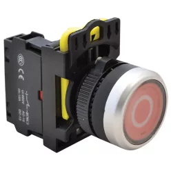 Jelölt nyomógomb, piros IP65 (fehér O)