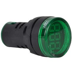 Feszültségmérő, LED jelzőfény,zöld 24-500VAC, d=22mm