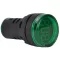 Feszültségmérő, LED jelzőfény,zöld 24-500VAC, d=22mm