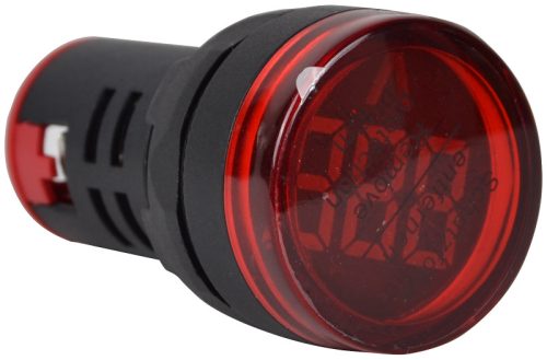 Feszültségmérő, LED jelzőfény,piros 24-500VAC, d=22mm