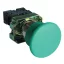 Gombafejű nyomógomb, fémalapra szerelt, zöld 1×NO, 3A/400V AC, IP42, d=40mm
