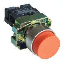   Tokozott kiálló nyomógomb, fémalapra szerelt, piros 1×NC, 3A/240V AC, IP44