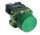 Gumiburkolatos nyomógomb, fémalapra szerelt, zöld 1×NO, 3A/240V AC, IP55