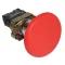 Gombafejű vészgomb, fémalapra szerelt, piros 1×NC, 3A/400V AC, IP42, D=60mm