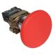 Gombafejű vészgomb, fémalapra szerelt, piros 1×NC, 3A/400V AC, IP42, D=60mm