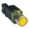Világító nyomógomb, fémalap, trafóval,sárga,glim,izzó nélk. 1×NO, 3A/230V AC, 6V, IP42
