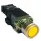 Világító nyomógomb, fémalap, trafóval,sárga,glim,izzó nélk. 1×NO, 3A/400V AC, 6V, IP42
