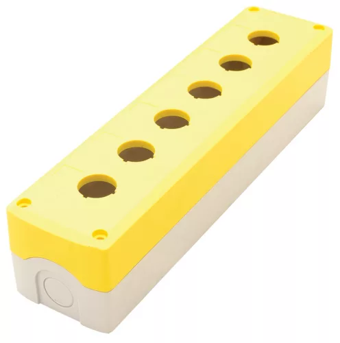 Tokozat 22 mm-es nyomógombokhoz sárga 6-os