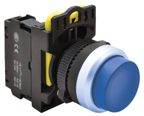 Kiálló nyomókapcsoló kék IP42